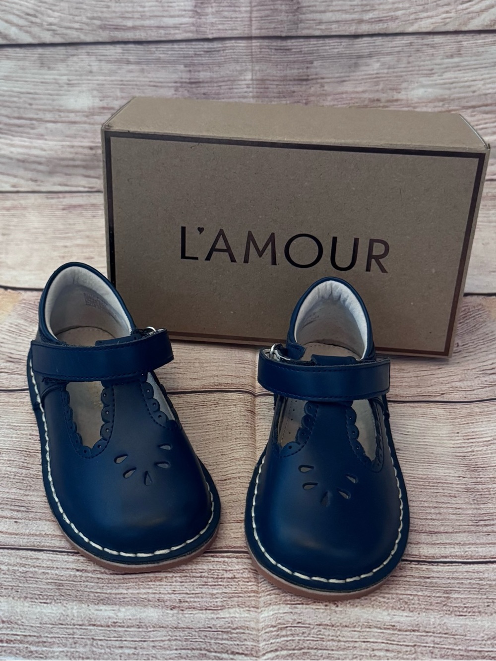 L'Amour Angie Leather Mary Janes